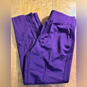 Serra, straight legged, burgundy color, pockets, excellent condition, size small